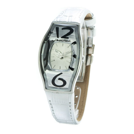 Chronotech Silver Leather Watch $203.00 Chronotech Luzworld