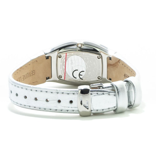 Chronotech Silver Leather Watch $203.00 Chronotech Luzworld