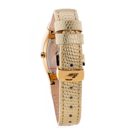 Chronotech Gold Leather Watch $203.00 Chronotech Luzworld