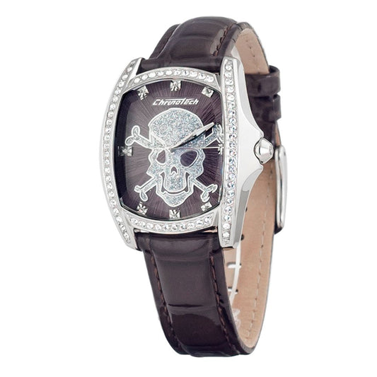 Chronotech Black Leather Watch $172.00 Chronotech Luzworld