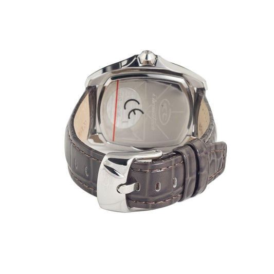 Chronotech Black Leather Watch $172.00 Chronotech Luzworld