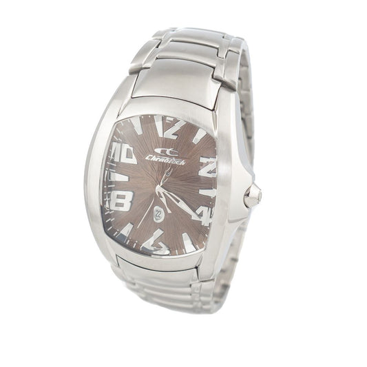 Chronotech Silver Stainless Steel Watch $200.00 Chronotech Luzworld