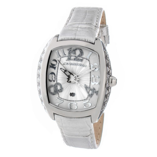 Chronotech Silver Leather Watch $195.00 Chronotech Luzworld