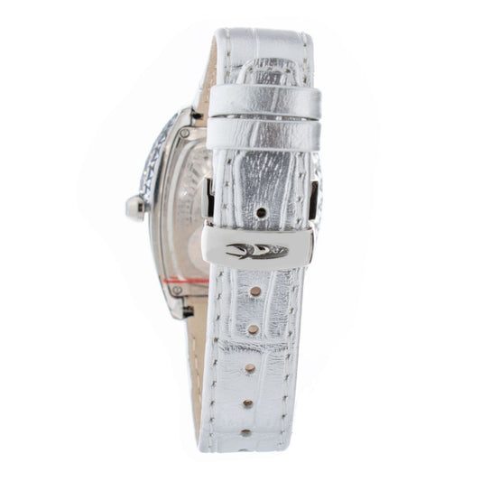 Chronotech Silver Leather Watch $195.00 Chronotech Luzworld
