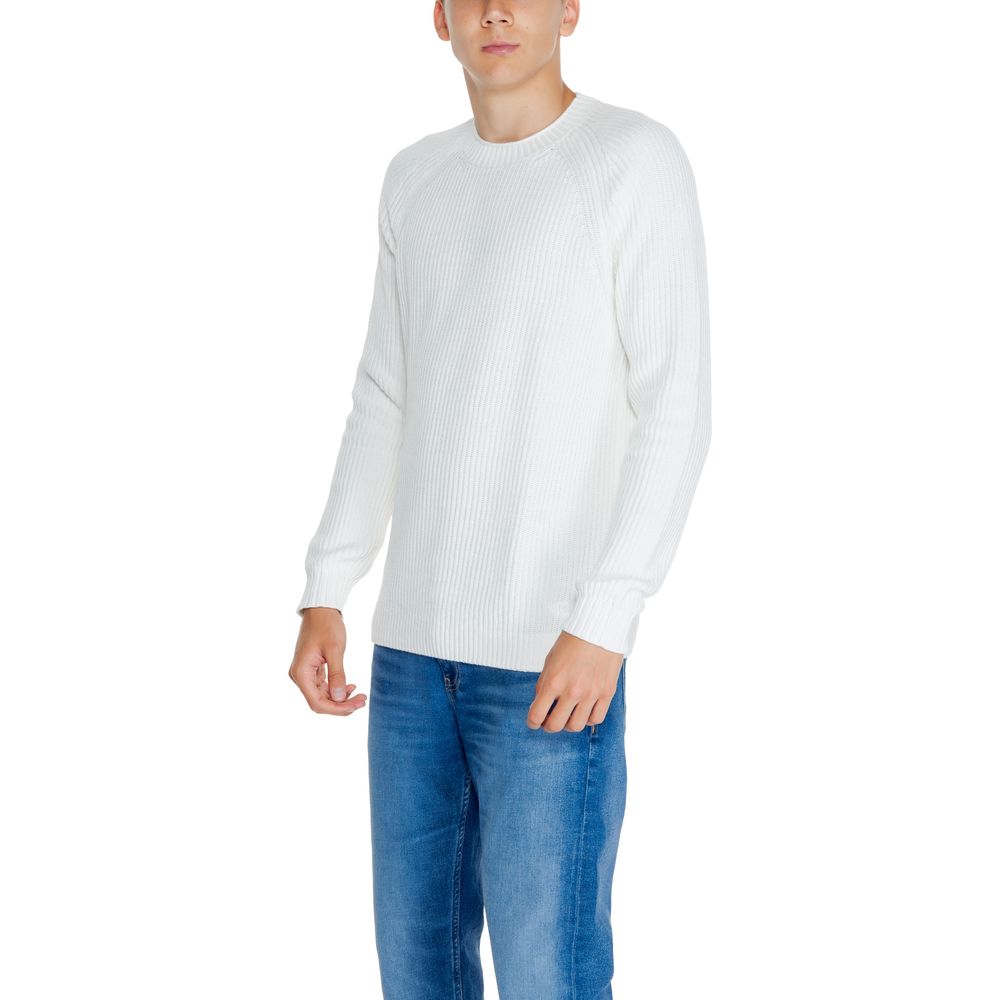 Calvin Klein Jeans White Organic Cotton Sweater $238.00 Calvin Klein Jeans Luzworld