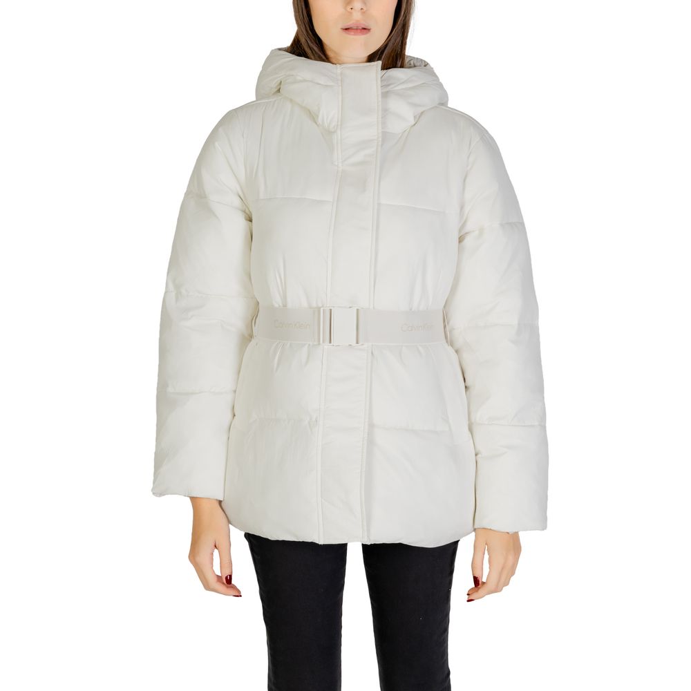 Calvin Klein Jeans Cream Nylon Jackets & Coat $555.00 Calvin Klein Jeans Luzworld