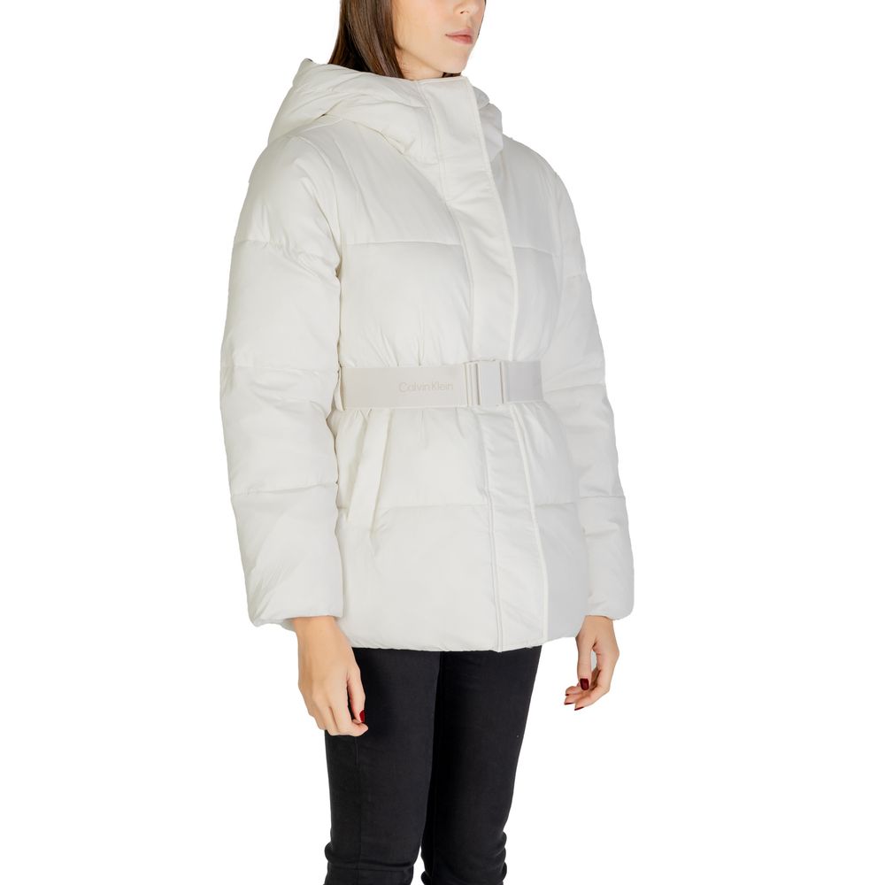 Calvin Klein Jeans Cream Nylon Jackets & Coat $555.00 Calvin Klein Jeans Luzworld