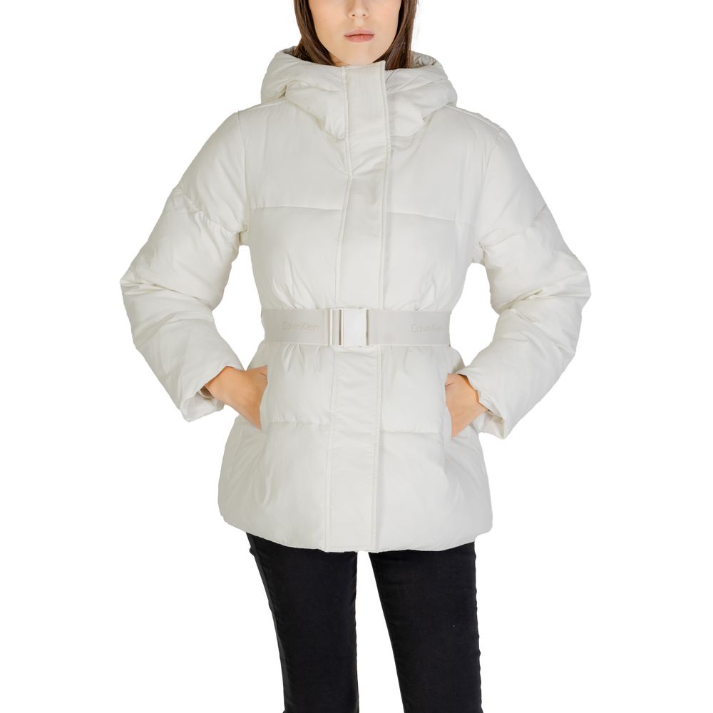 Calvin Klein Jeans Cream Nylon Jackets & Coat $555.00 Calvin Klein Jeans Luzworld