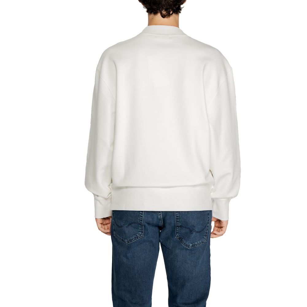 Calvin Klein Jeans White Recycled Cotton Sweatshirt $211.00 Calvin Klein Jeans Luzworld