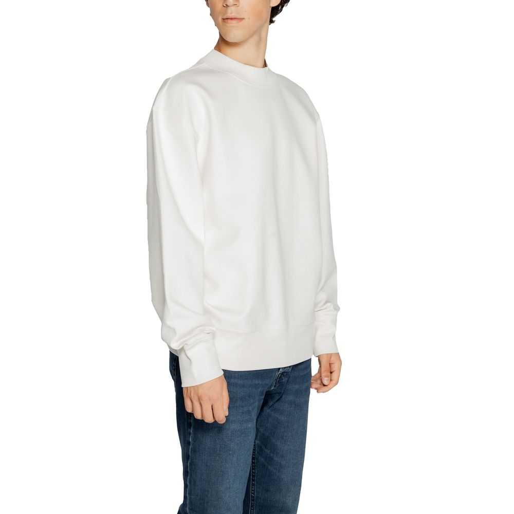 Calvin Klein Jeans White Recycled Cotton Sweatshirt $211.00 Calvin Klein Jeans Luzworld