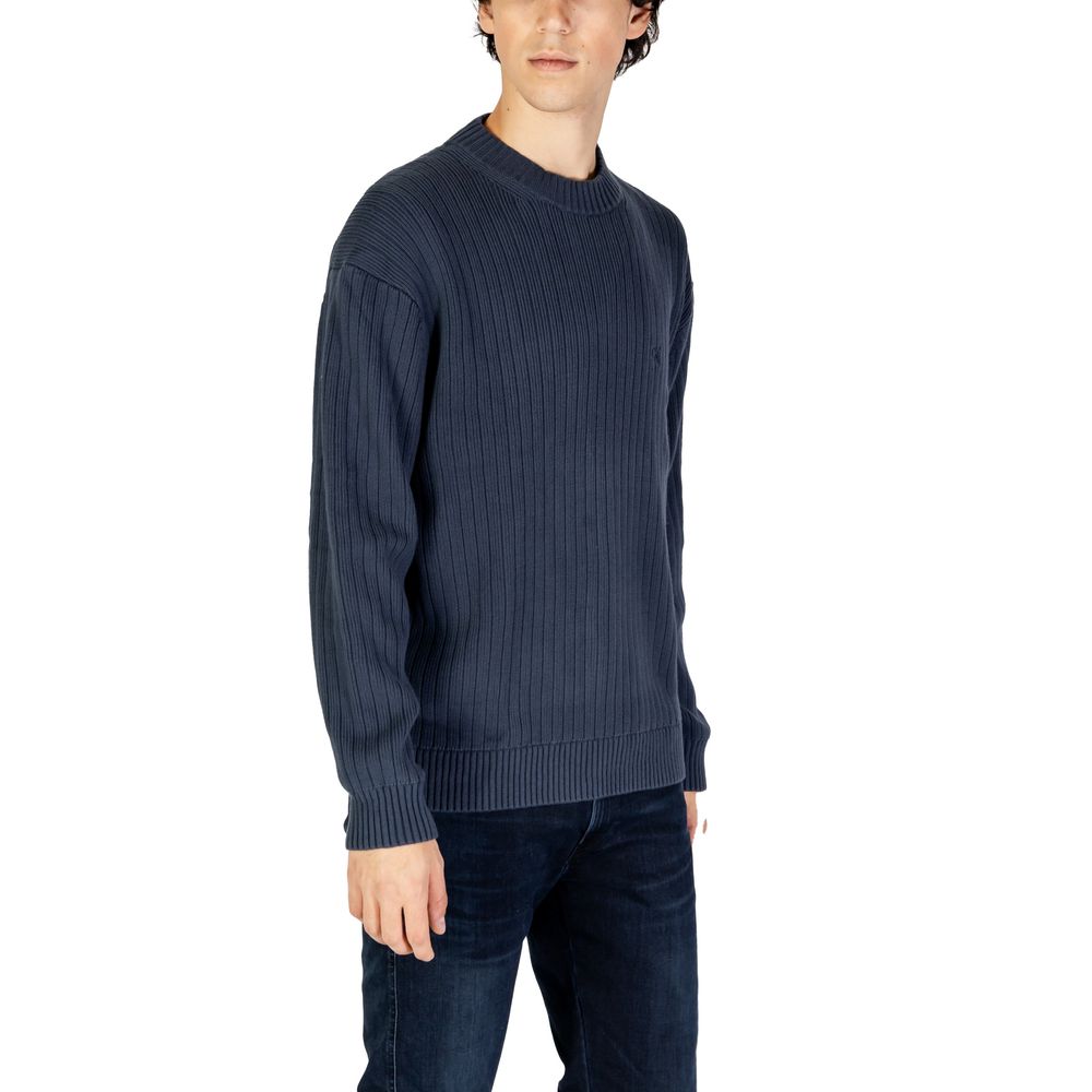 Calvin Klein Jeans Blue Cotton Sweater $200.00 Calvin Klein Jeans Luzworld