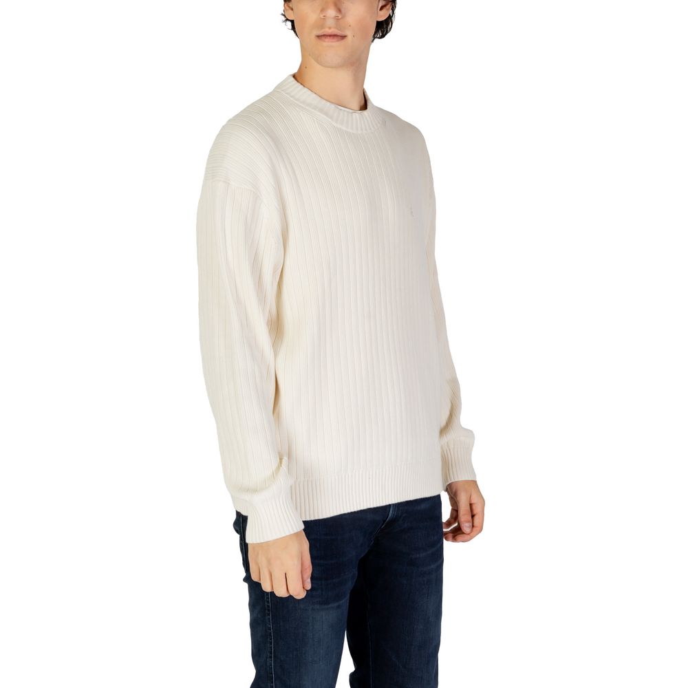 Calvin Klein Jeans Cream Cotton Sweater $200.00 Calvin Klein Jeans Luzworld
