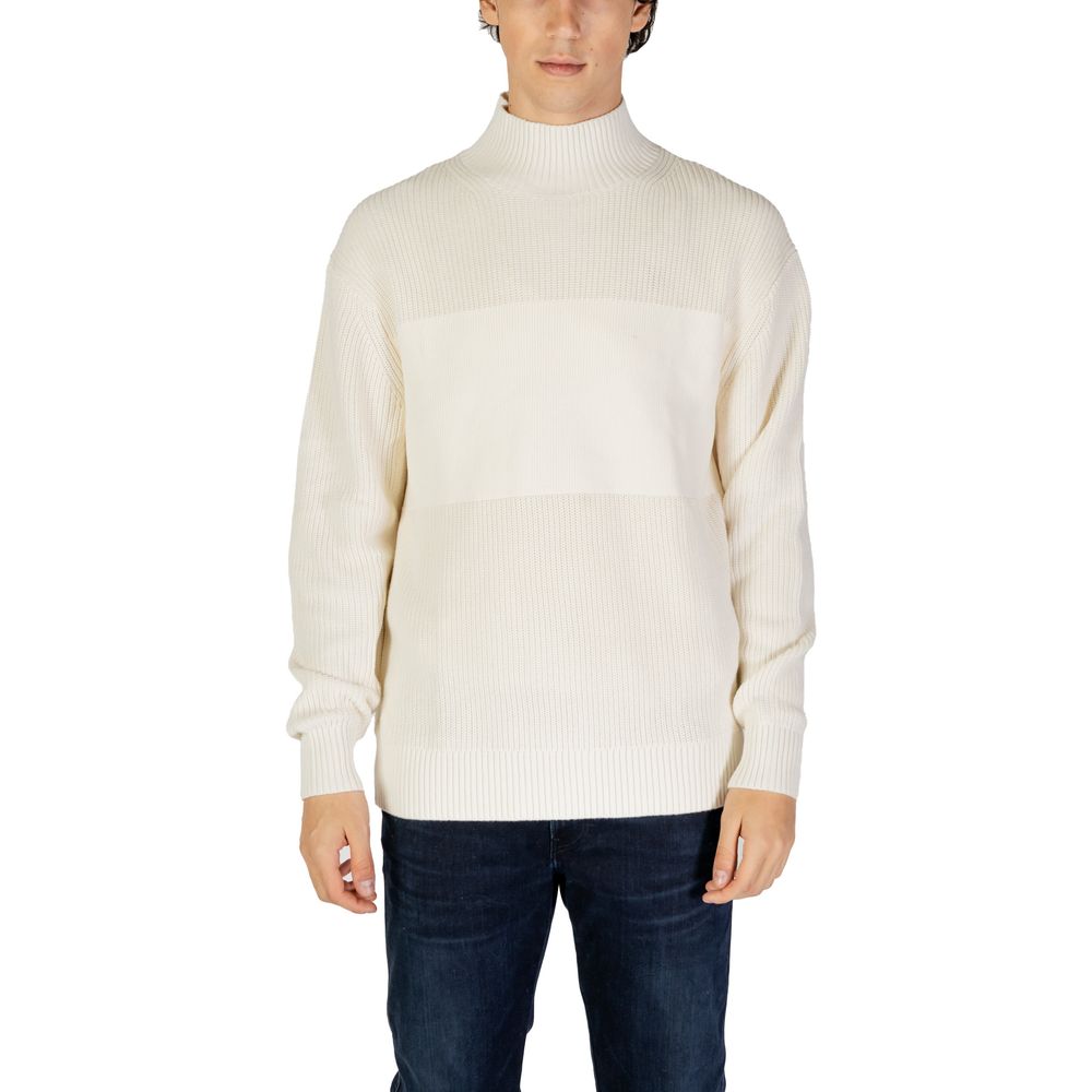 Calvin Klein Jeans Cream Cotton Sweater $251.00 Calvin Klein Jeans Luzworld