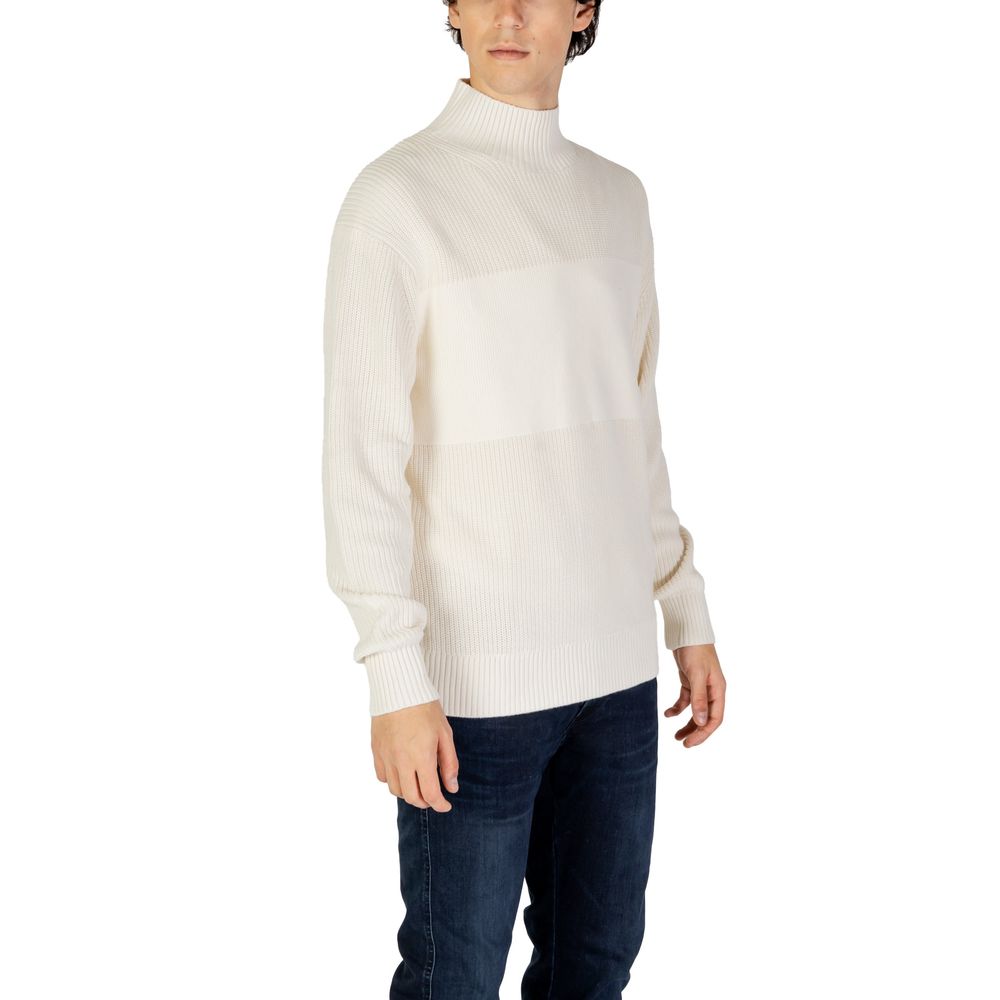 Calvin Klein Jeans Cream Cotton Sweater $251.00 Calvin Klein Jeans Luzworld
