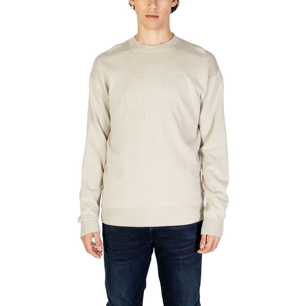Calvin Klein Jeans Beige Organic Cotton Sweater $200.00 Calvin Klein Jeans Luzworld
