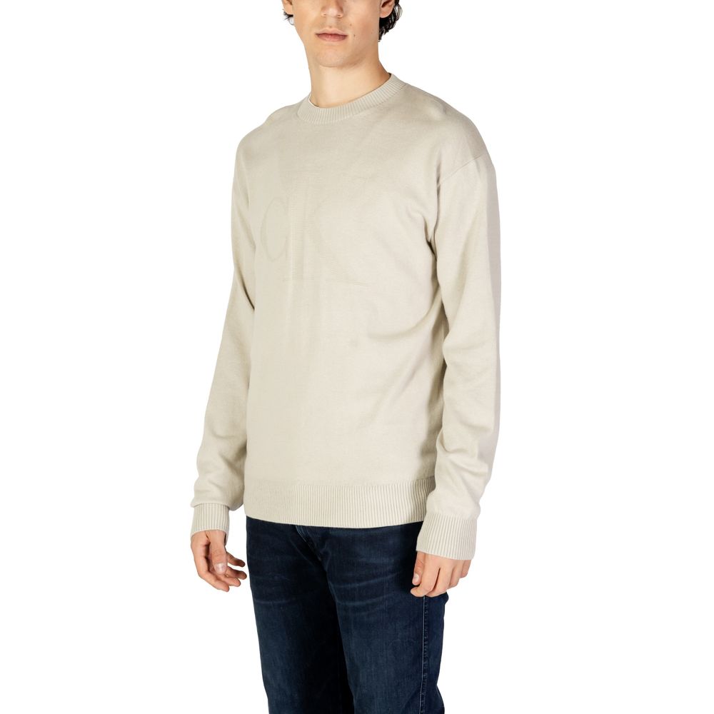 Calvin Klein Jeans Beige Organic Cotton Sweater $200.00 Calvin Klein Jeans Luzworld
