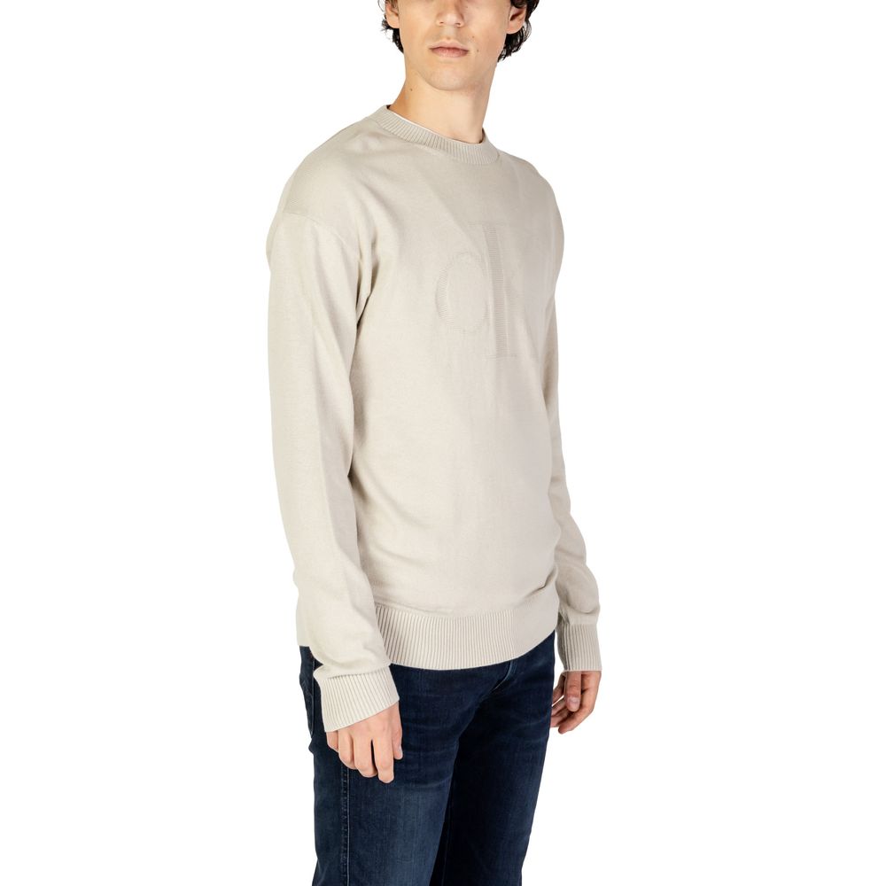 Calvin Klein Jeans Beige Organic Cotton Sweater $200.00 Calvin Klein Jeans Luzworld