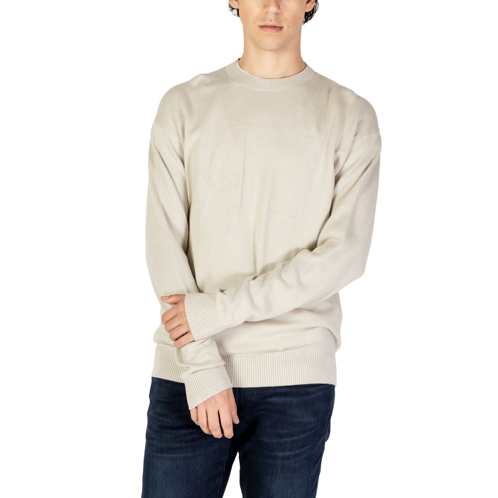 Calvin Klein Jeans Beige Organic Cotton Sweater $200.00 Calvin Klein Jeans Luzworld