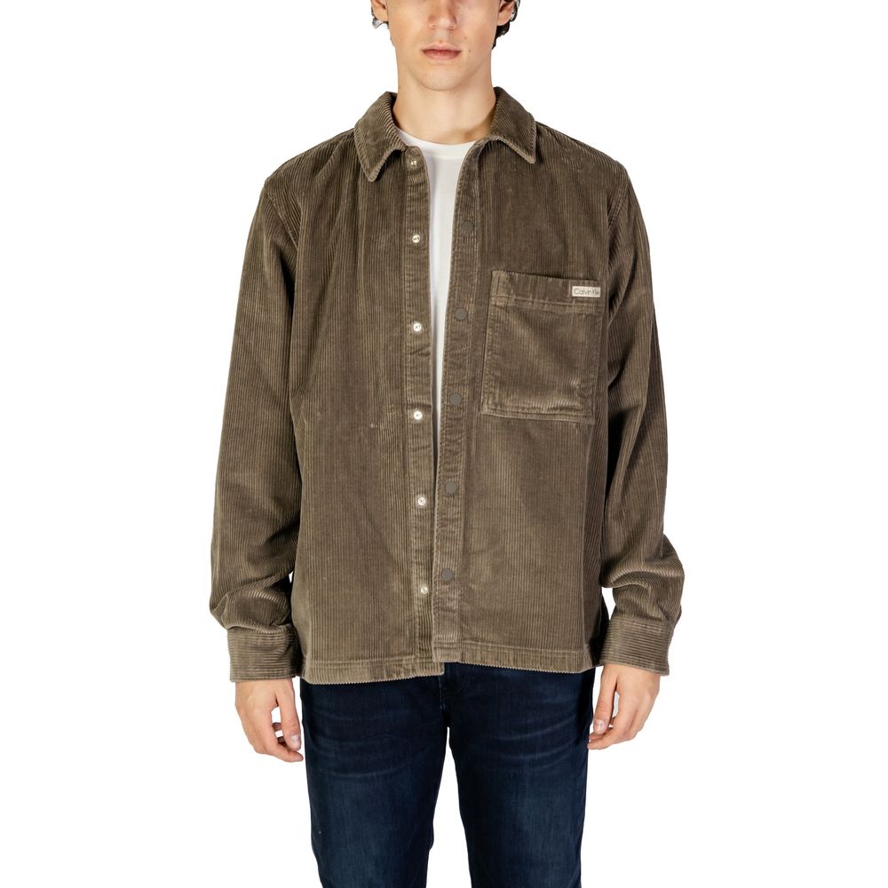 Calvin Klein Jeans Beige Cotton Shirt $222.00 Calvin Klein Jeans Luzworld
