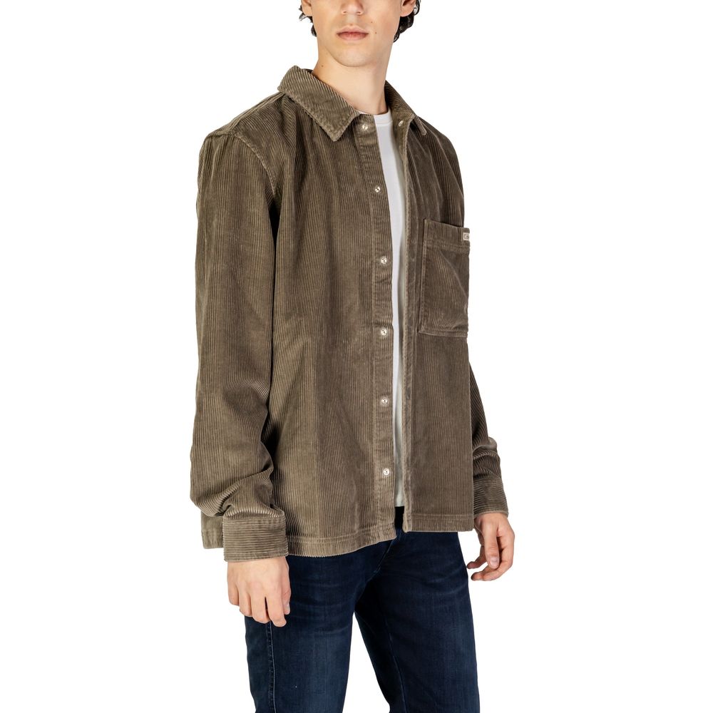 Calvin Klein Jeans Beige Cotton Shirt $222.00 Calvin Klein Jeans Luzworld
