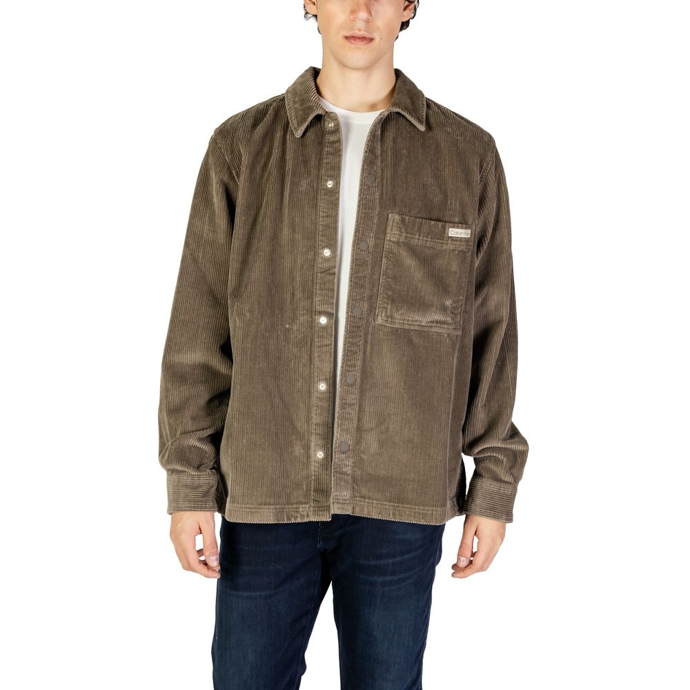Calvin Klein Jeans Beige Cotton Shirt $222.00 Calvin Klein Jeans Luzworld