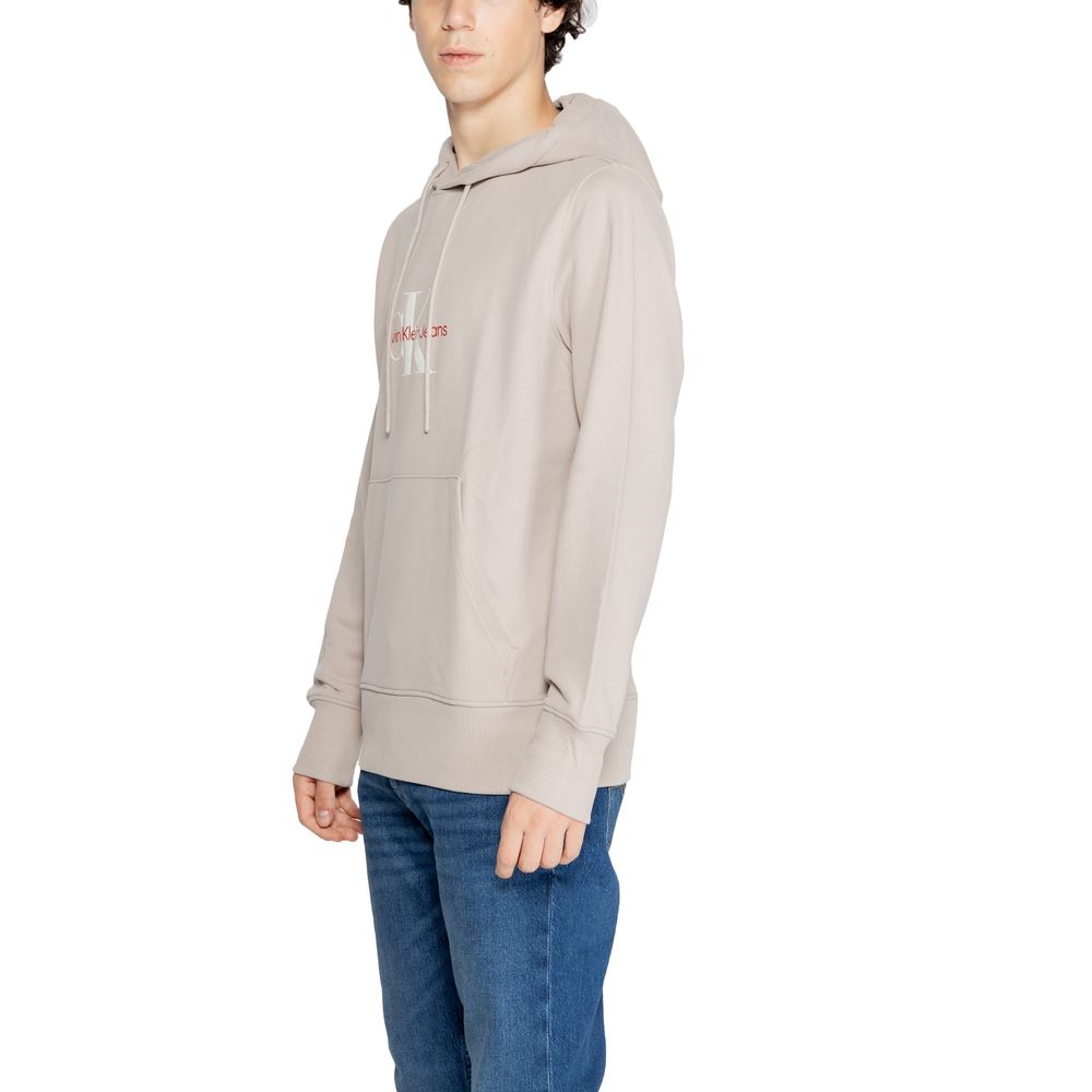 Calvin Klein Jeans Beige Recycled Cotton Hoody $211.00 Calvin Klein Jeans Luzworld