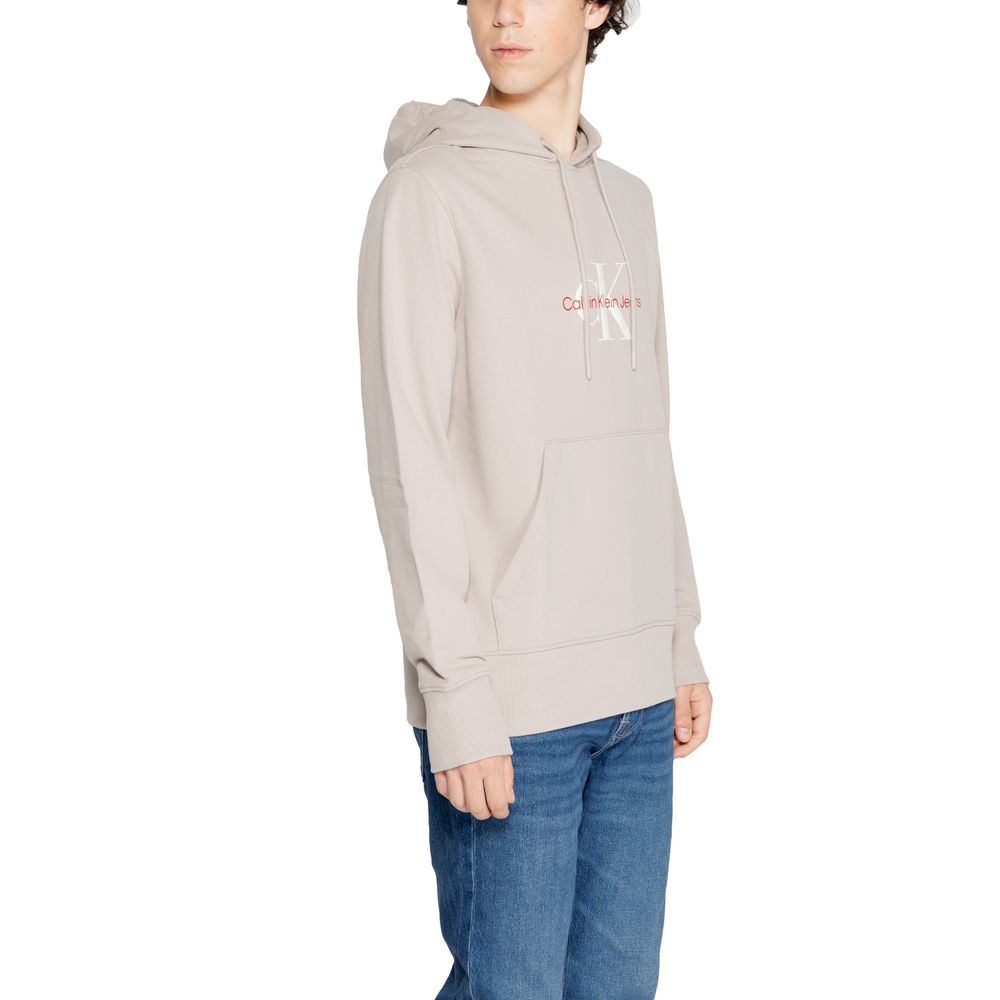Calvin Klein Jeans Beige Recycled Cotton Hoody $211.00 Calvin Klein Jeans Luzworld