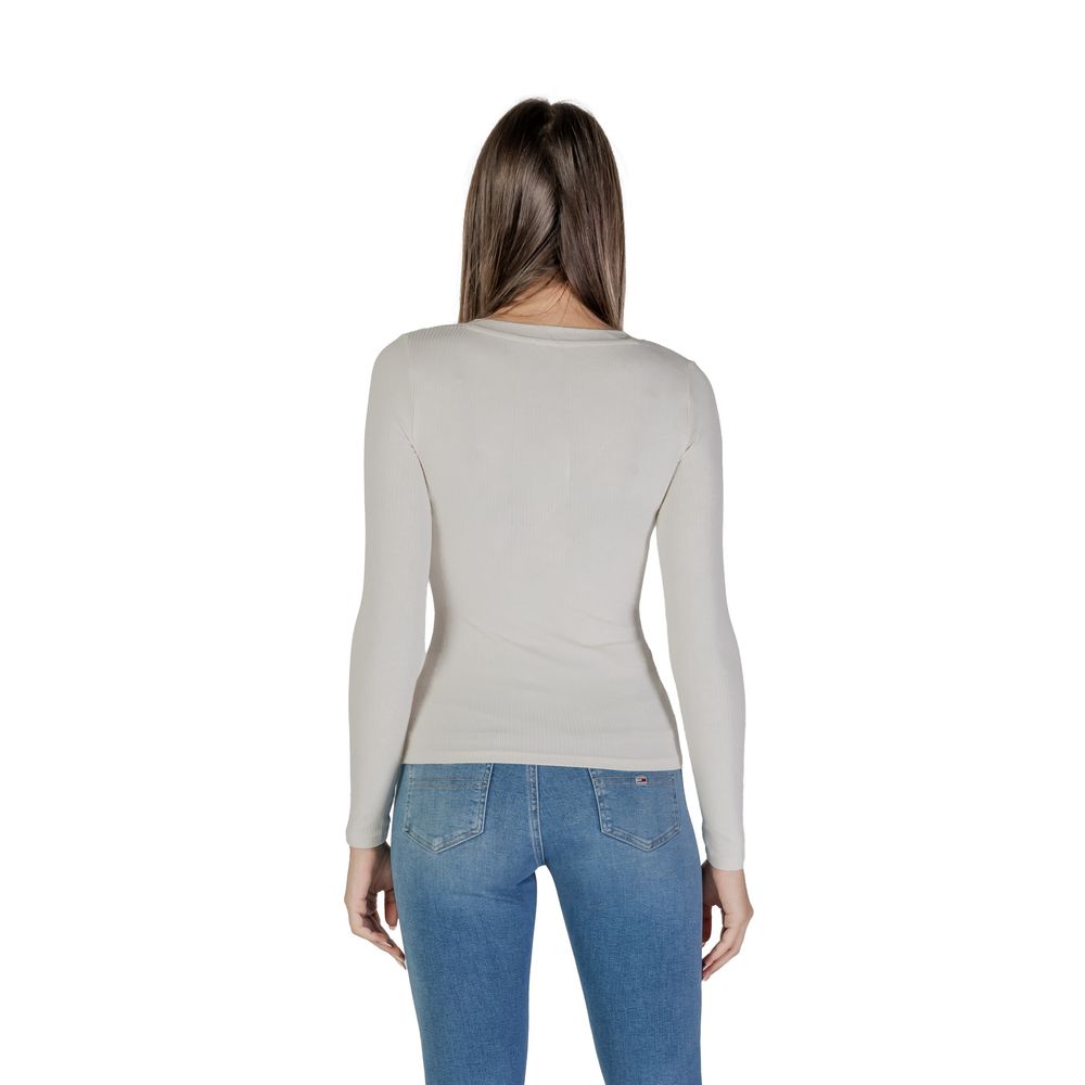 Guess Cream Viscose Long Sleeve