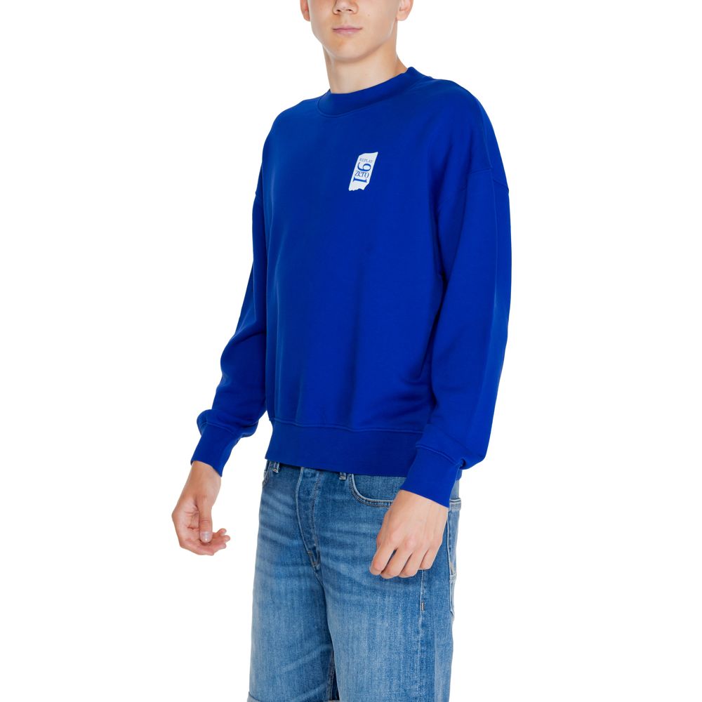 Replay Blue Cotton Sweatshirt $183.00 Replay Luzworld