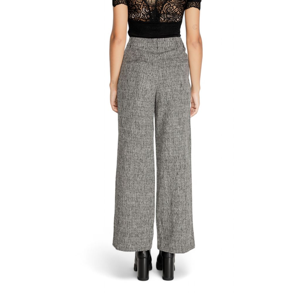 Vila Clothes Black Recycled Polyester Pant