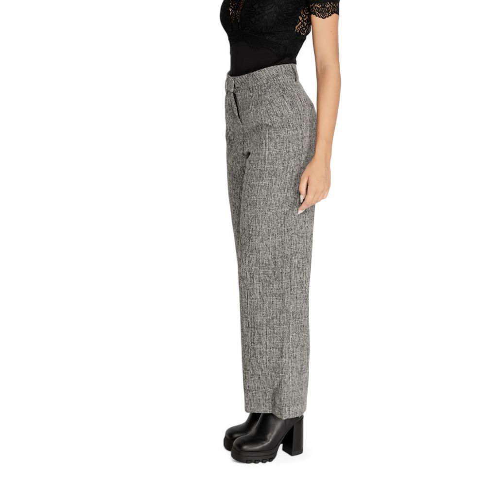 Vila Clothes Black Recycled Polyester Pant
