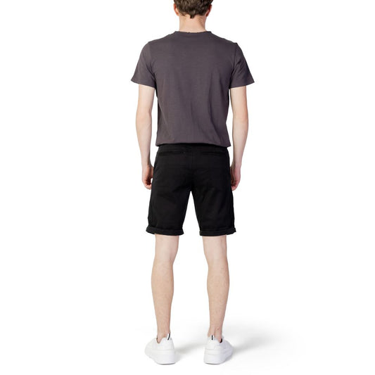 Jack Jones Black Cotton Short $123.00 Jack Jones Luzworld