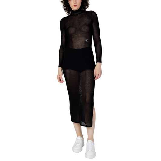 Calvin Klein Jeans Black Marabou Long $244.00 Calvin Klein Jeans Luzworld