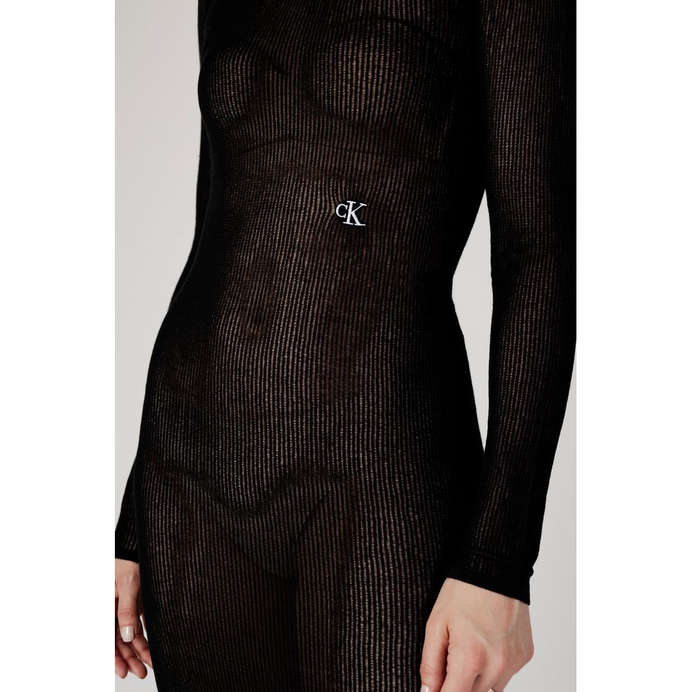 Calvin Klein Jeans Black Marabou Long