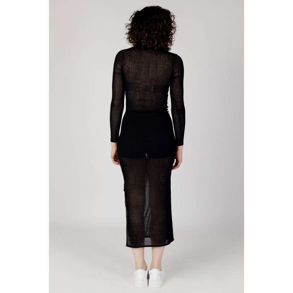 Calvin Klein Jeans Black Marabou Long