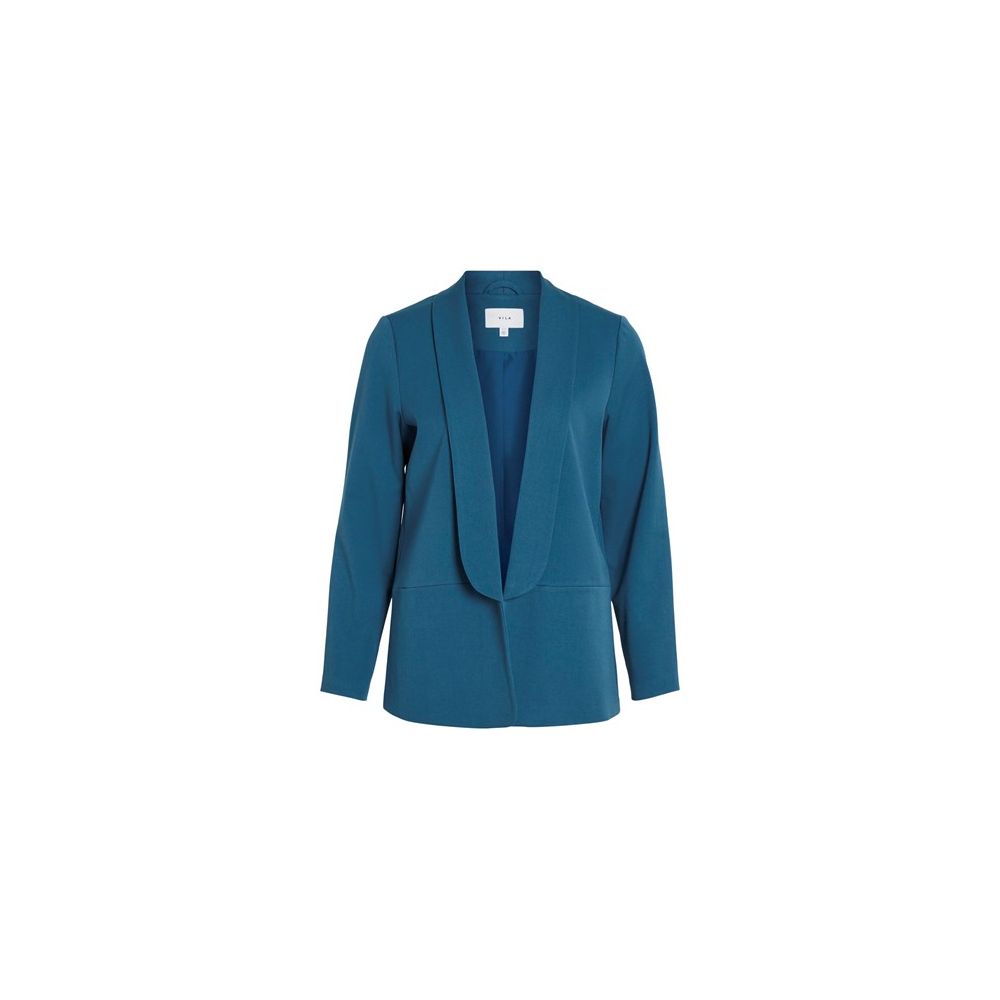 Vila Clothes Blue Polyester Blazer $152.00 Vila Clothes Luzworld