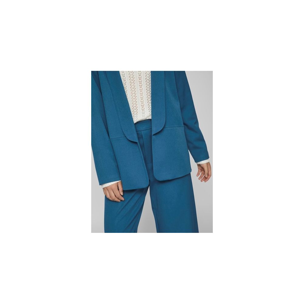 Vila Clothes Blue Polyester Blazer $152.00 Vila Clothes Luzworld
