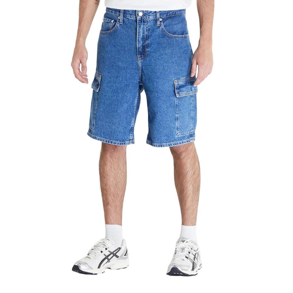 Calvin Klein Jeans Blue Cotton Bermuda $200.00 Calvin Klein Jeans Luzworld