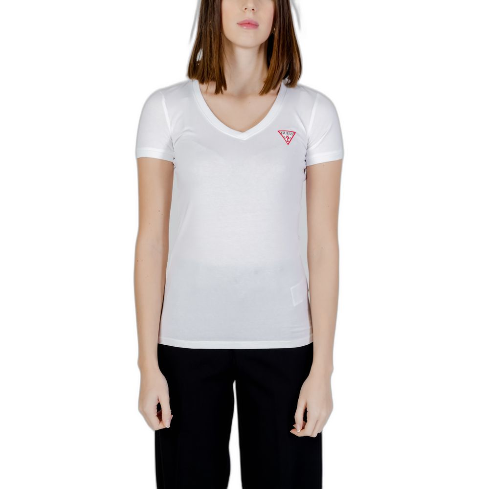 Guess White Cotton T-Shirt $123.00 Guess Luzworld