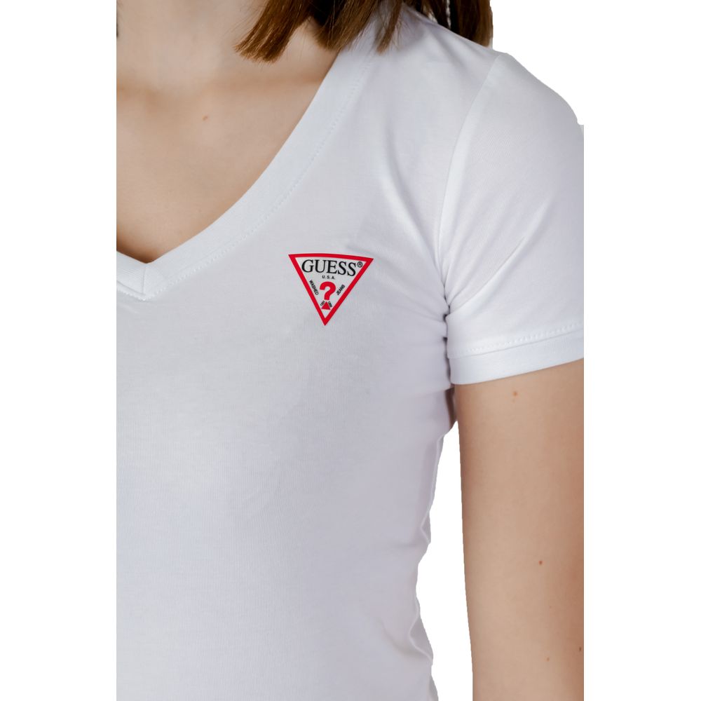 Guess White Cotton T-Shirt $123.00 Guess Luzworld