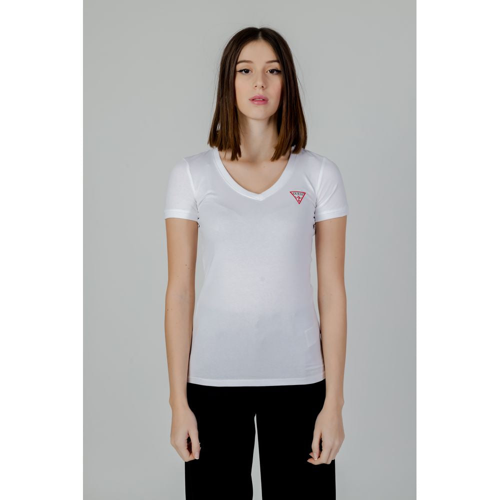Guess White Cotton T-Shirt $123.00 Guess Luzworld