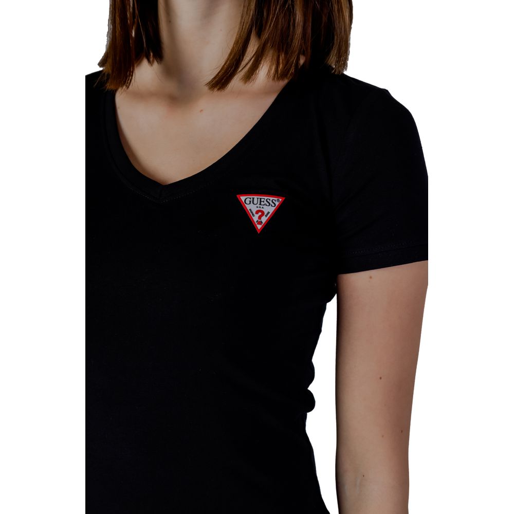 Guess Black Cotton T-Shirt $123.00 Guess Luzworld