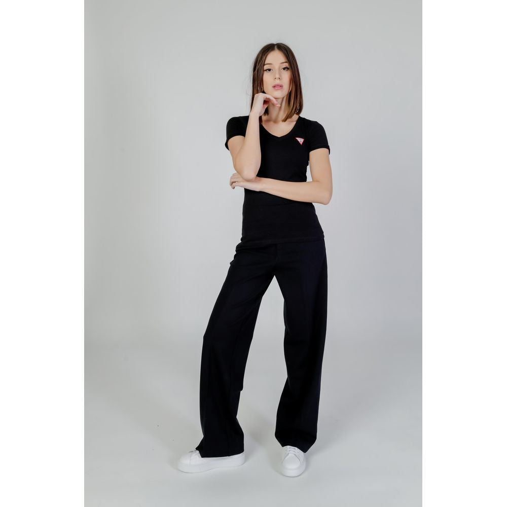 Guess Black Cotton T-Shirt $123.00 Guess Luzworld