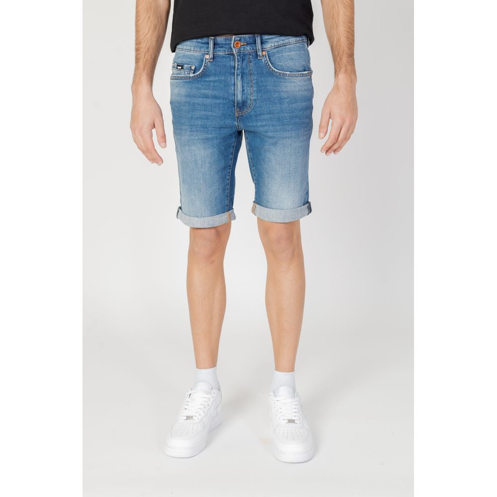 Gas Blue Cotton Bermuda