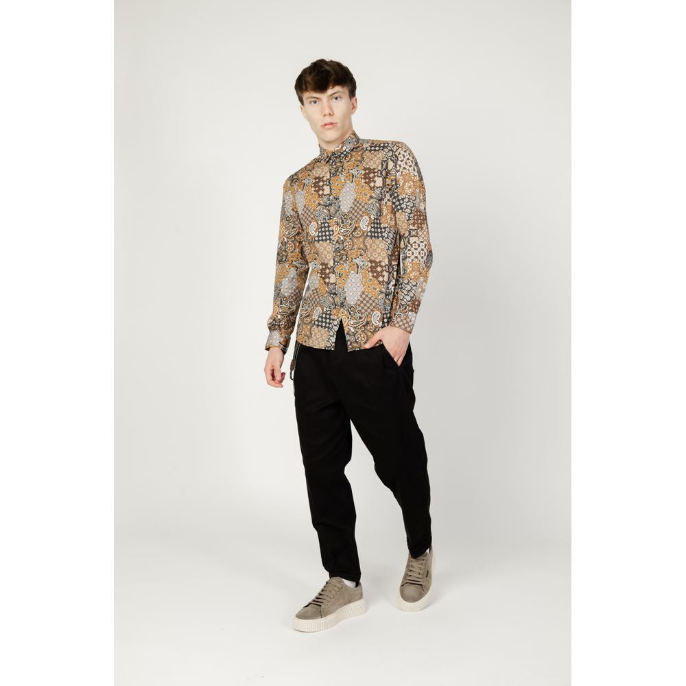 Gianni Lupo Beige Cotton Shirt $139.00 Gianni Lupo Luzworld