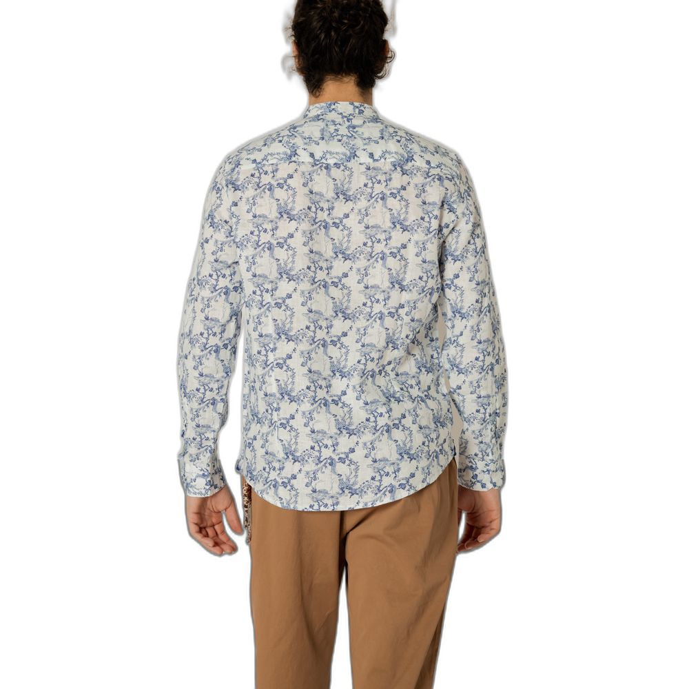 Gianni Lupo Blue Linen Shirt $170.00 Gianni Lupo Luzworld