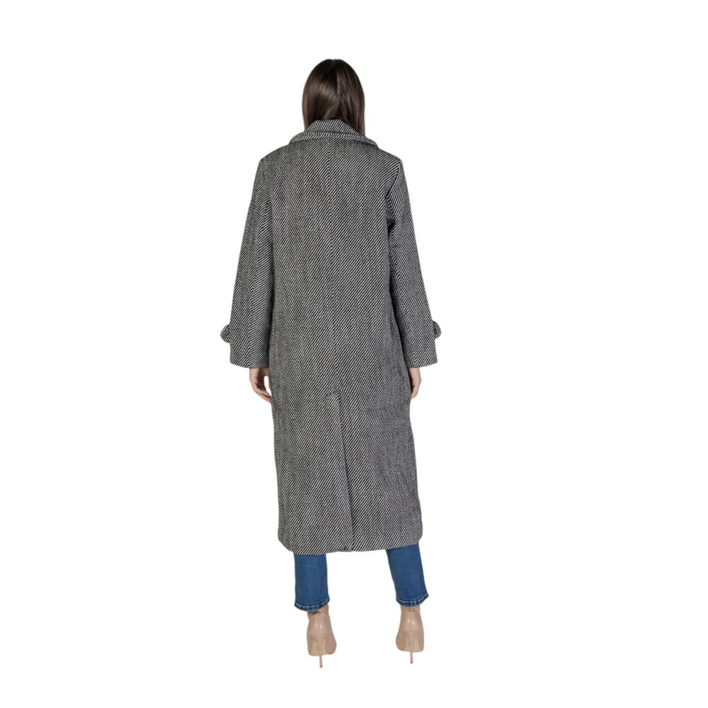 Vila Clothes Black Polyester Coat