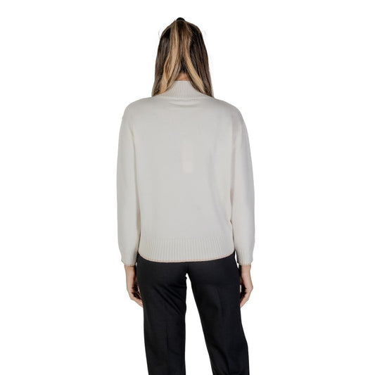 Street One Cream Polyester Sweater $142.00 Street One Luzworld