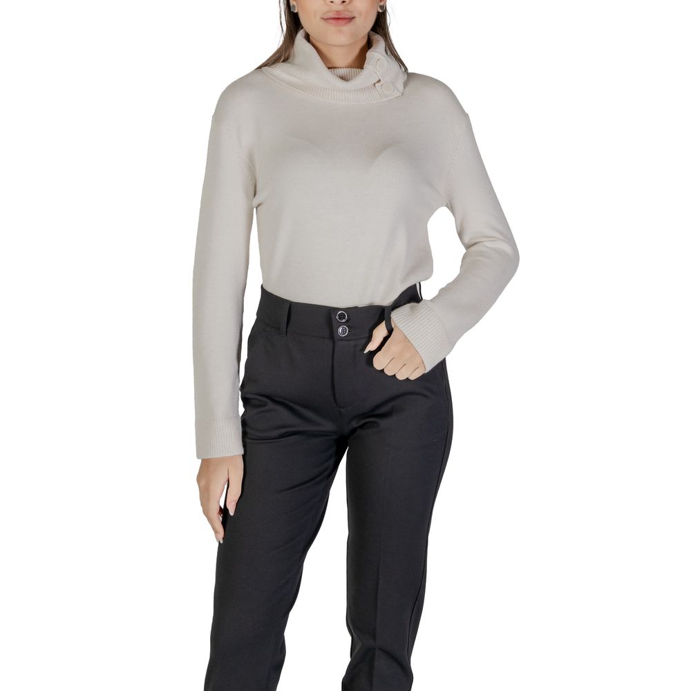 Street One Cream Viscose Turtleneck $142.00 Street One Luzworld