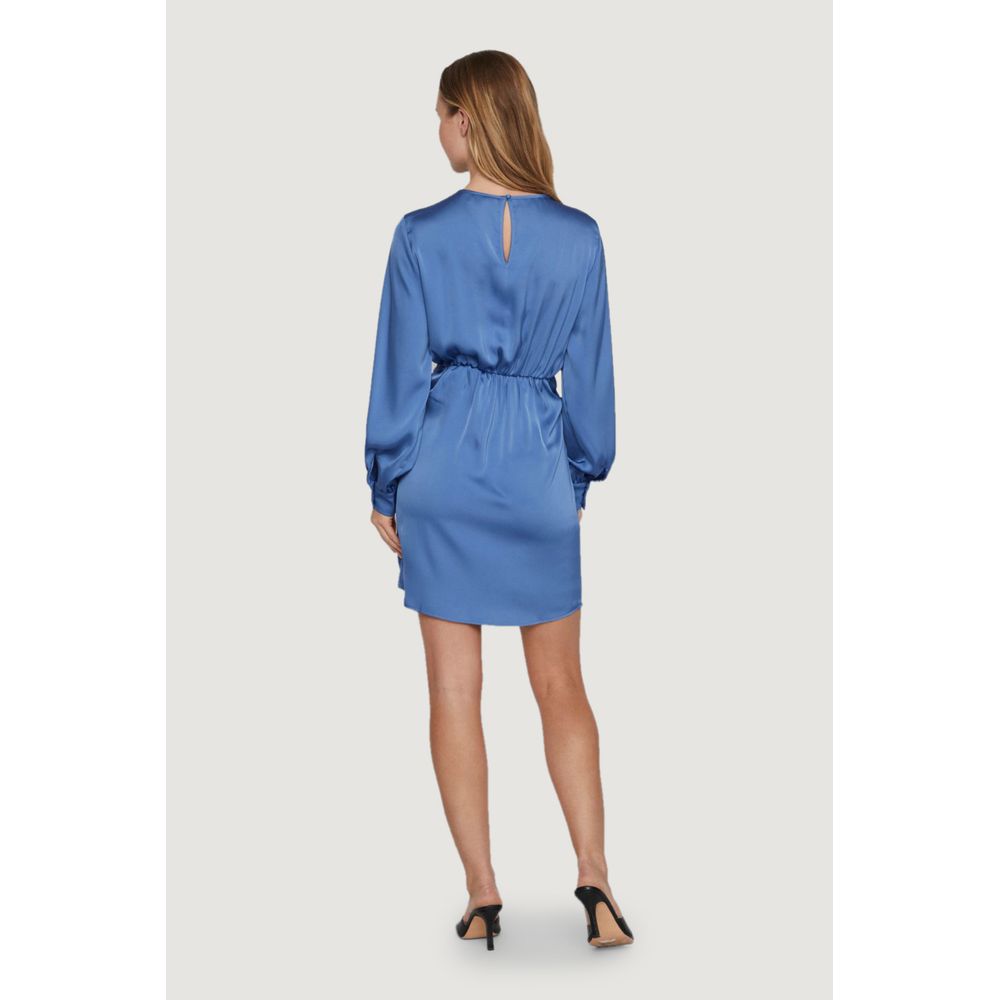 Vila Clothes Blue Recycled Polyester Short